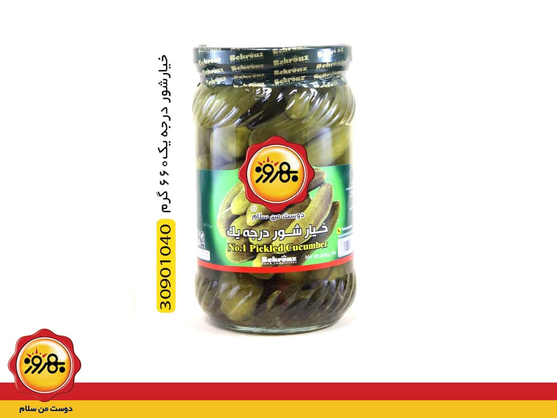 خیارشور درجه یک ۶۶۰ گرم